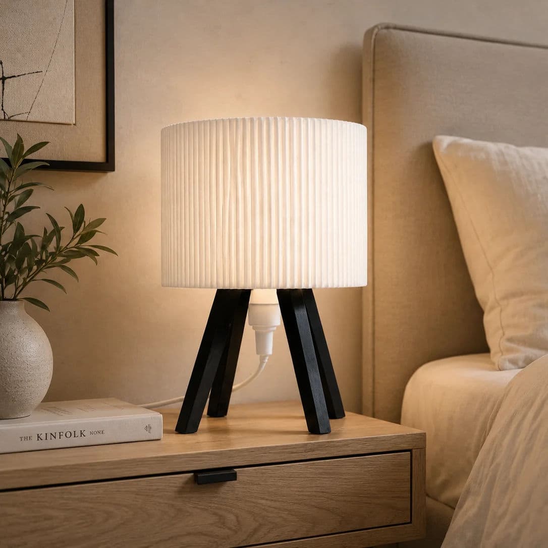 Aurelia Ribbed Tripod Table Lamp thumbnail 3