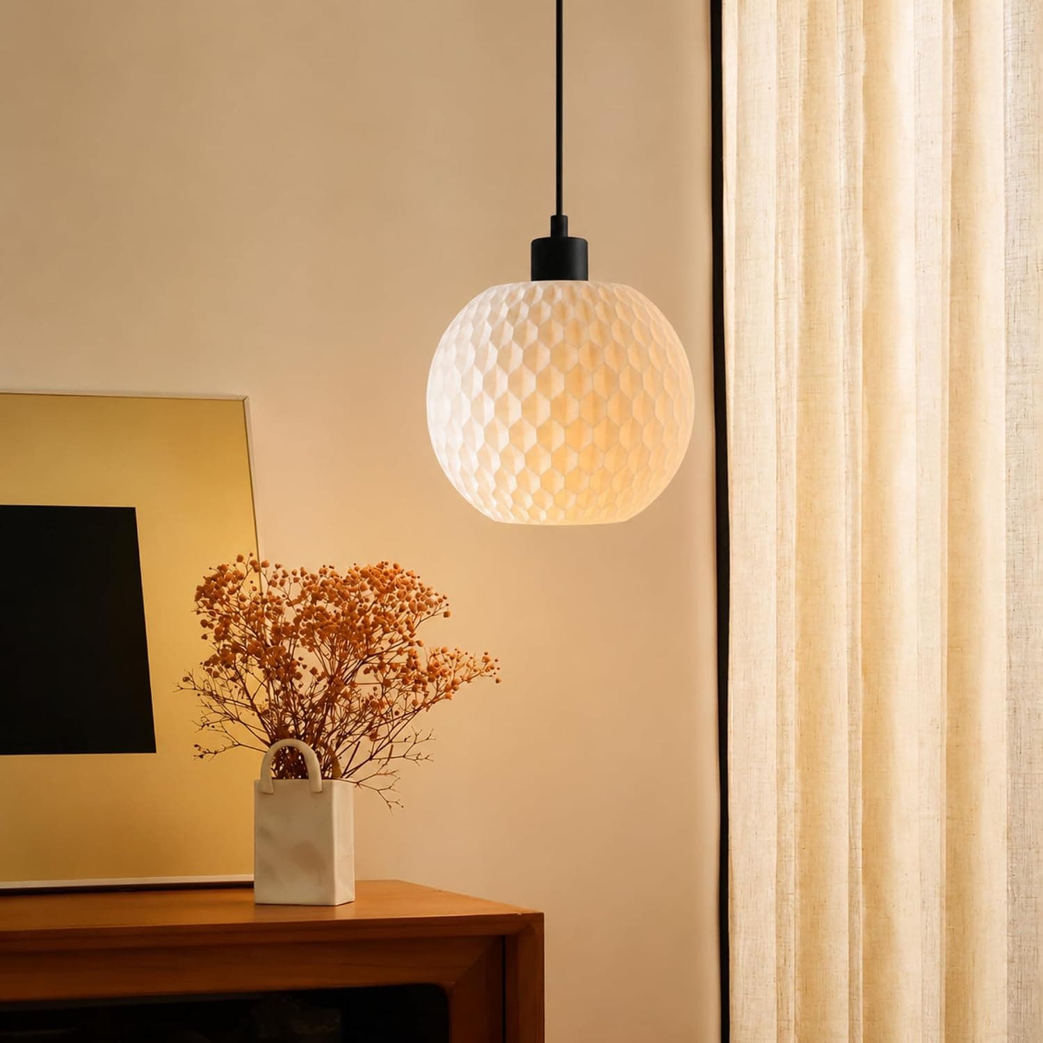 Faceted Globe Pendant Light thumbnail 2